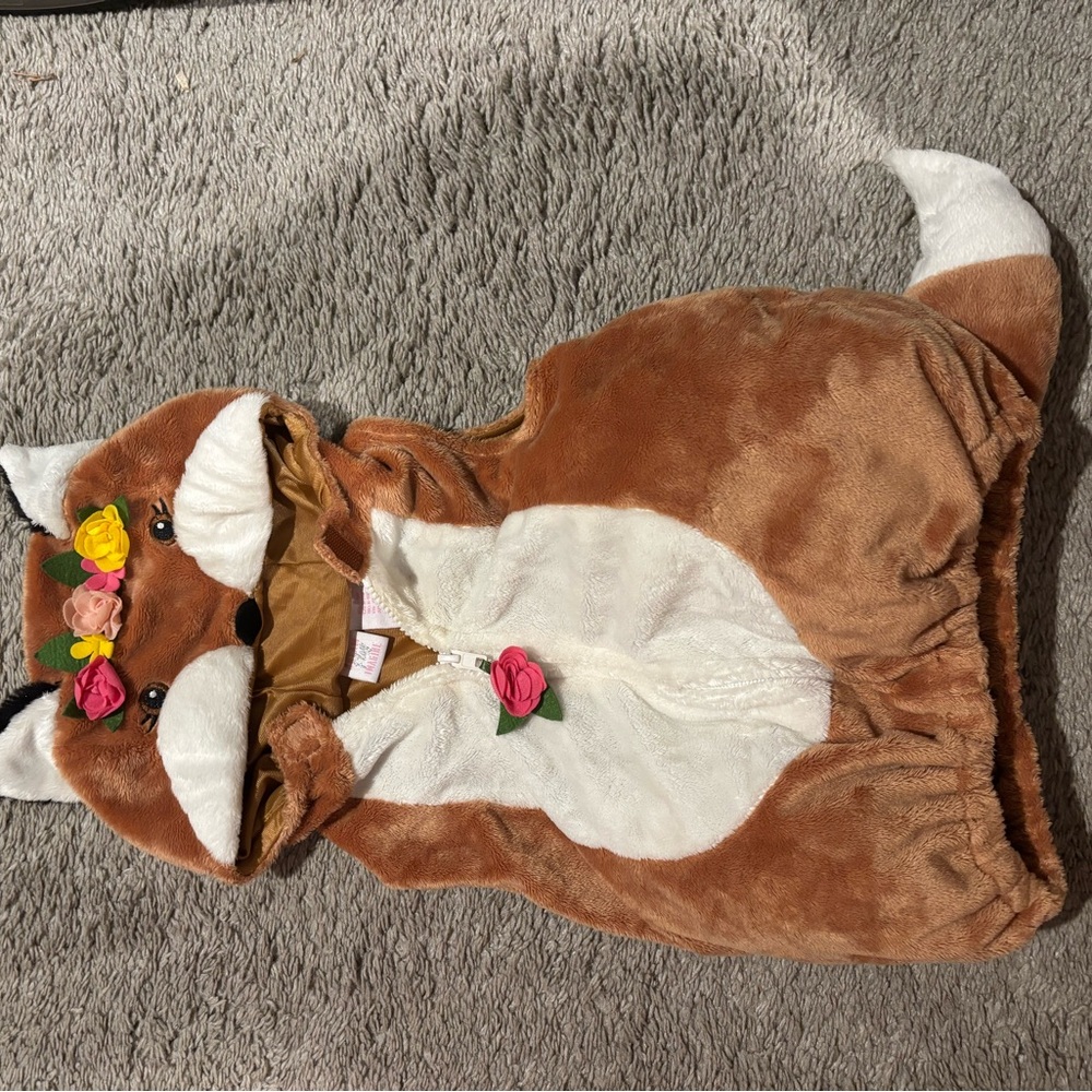 Baby Halloween Fox Costume with Floral Accents